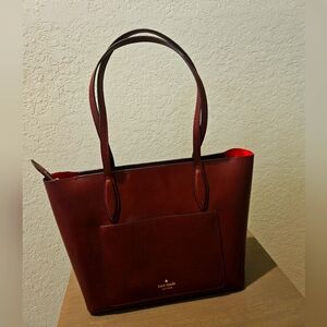 kate spade Adel Large Tote in Burgundy Leather